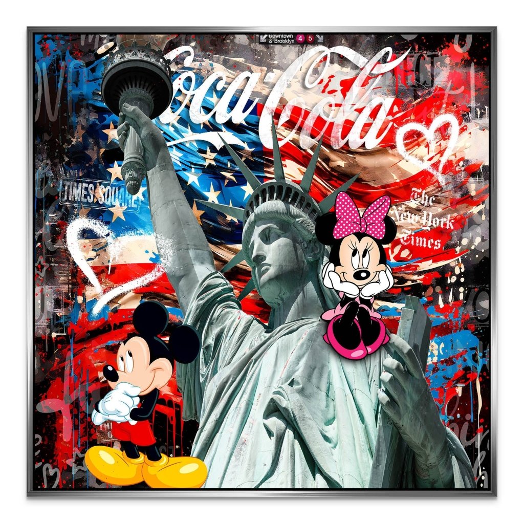 Micky USA Pop Art AluDibond Bild INGALERIE