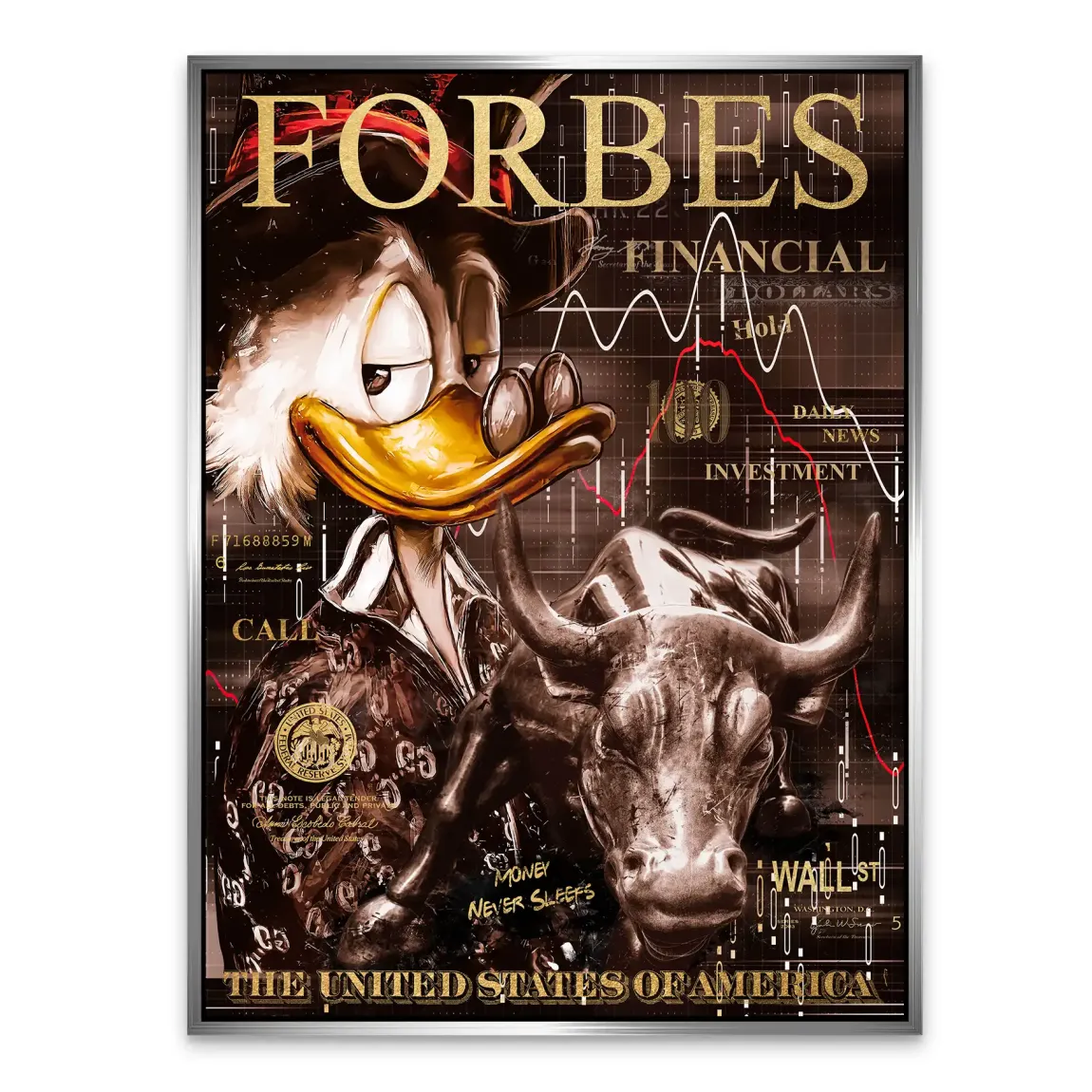 Wall Street Duck Alu Dibond Bild