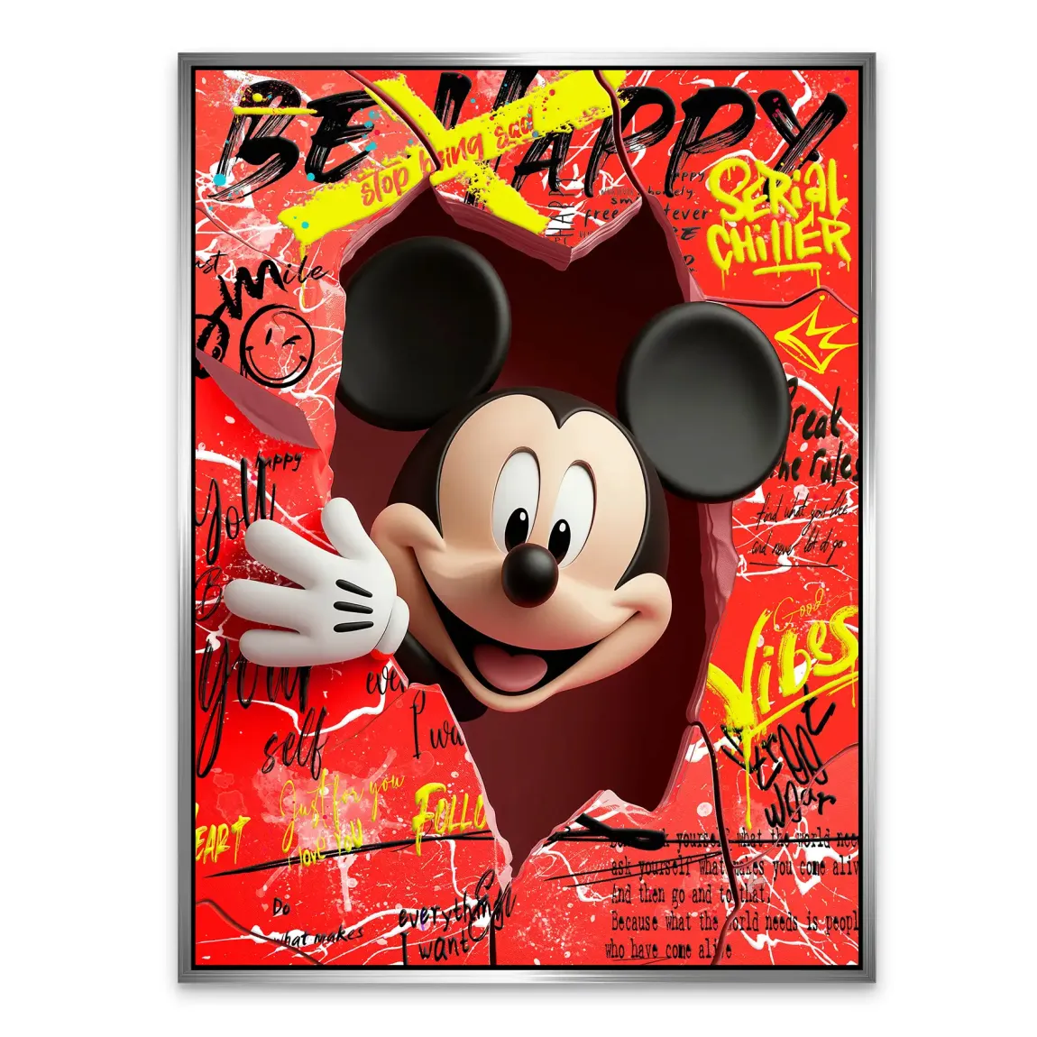 Charming Smile Micky Mouse Alu Dibond Bild INGALERIE