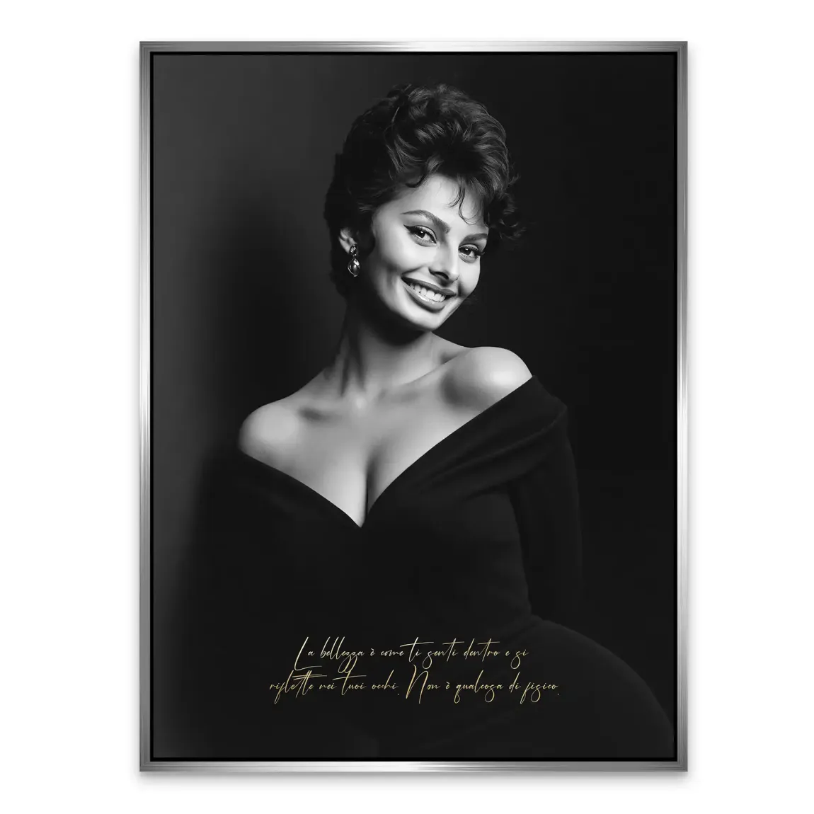 Sophia Loren Sorriso Alu Dibond Wandbild