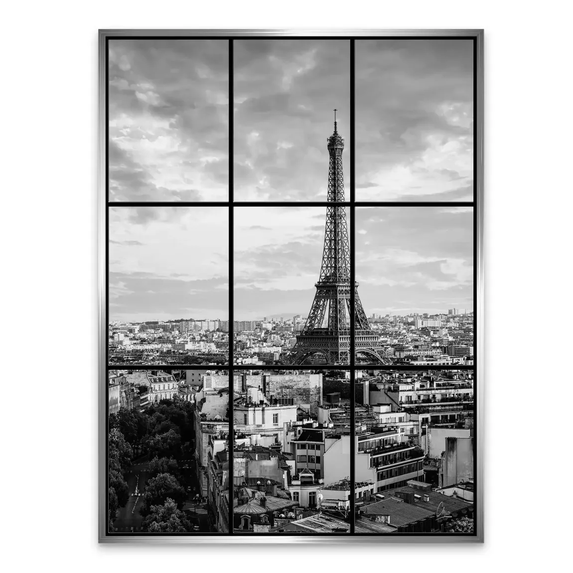 Eiffelturm über Paris Alu Dibond Bild