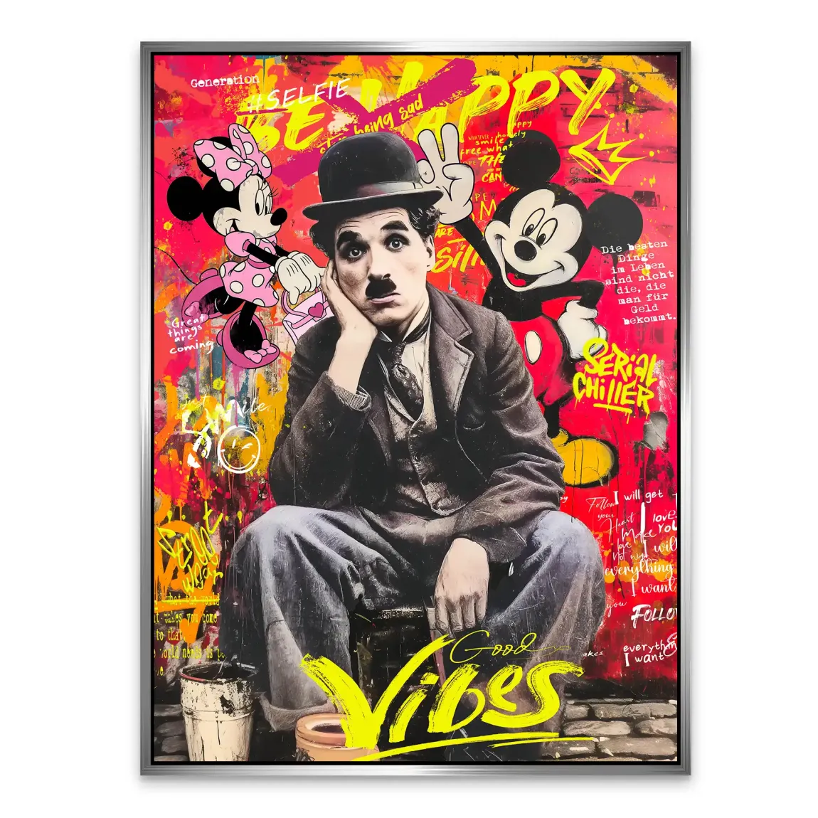 Legends Charlie & Micky Pop Art Alu Dibond Bild INGALERIE