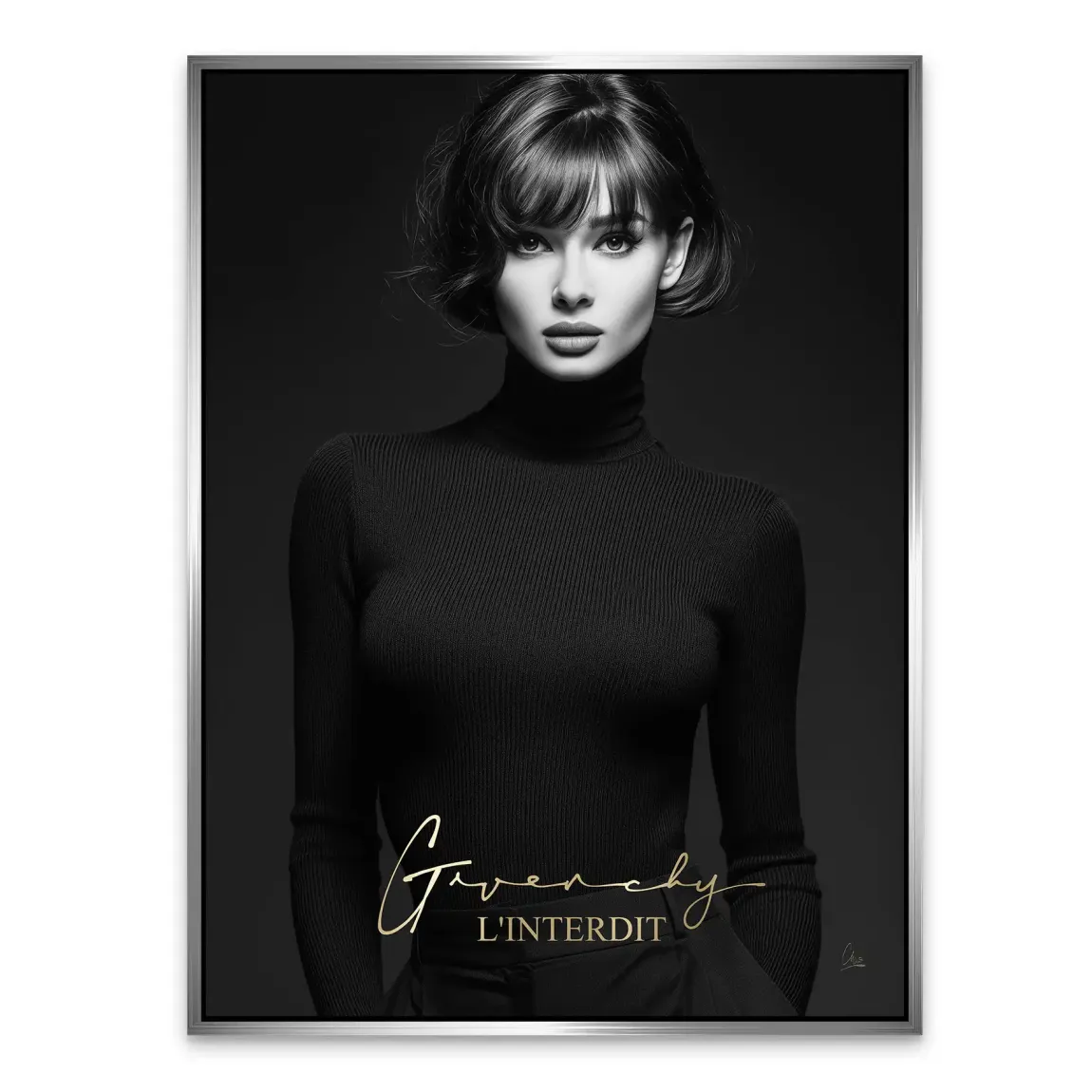 Audrey Givenchy Noir Alu Dibond Bild