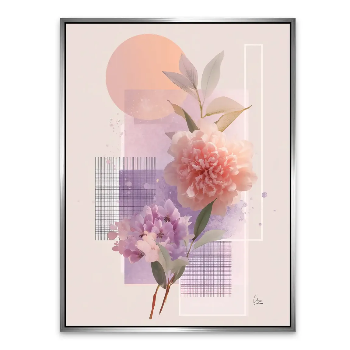 Soft Petal Harmony Alu Dibond Bild