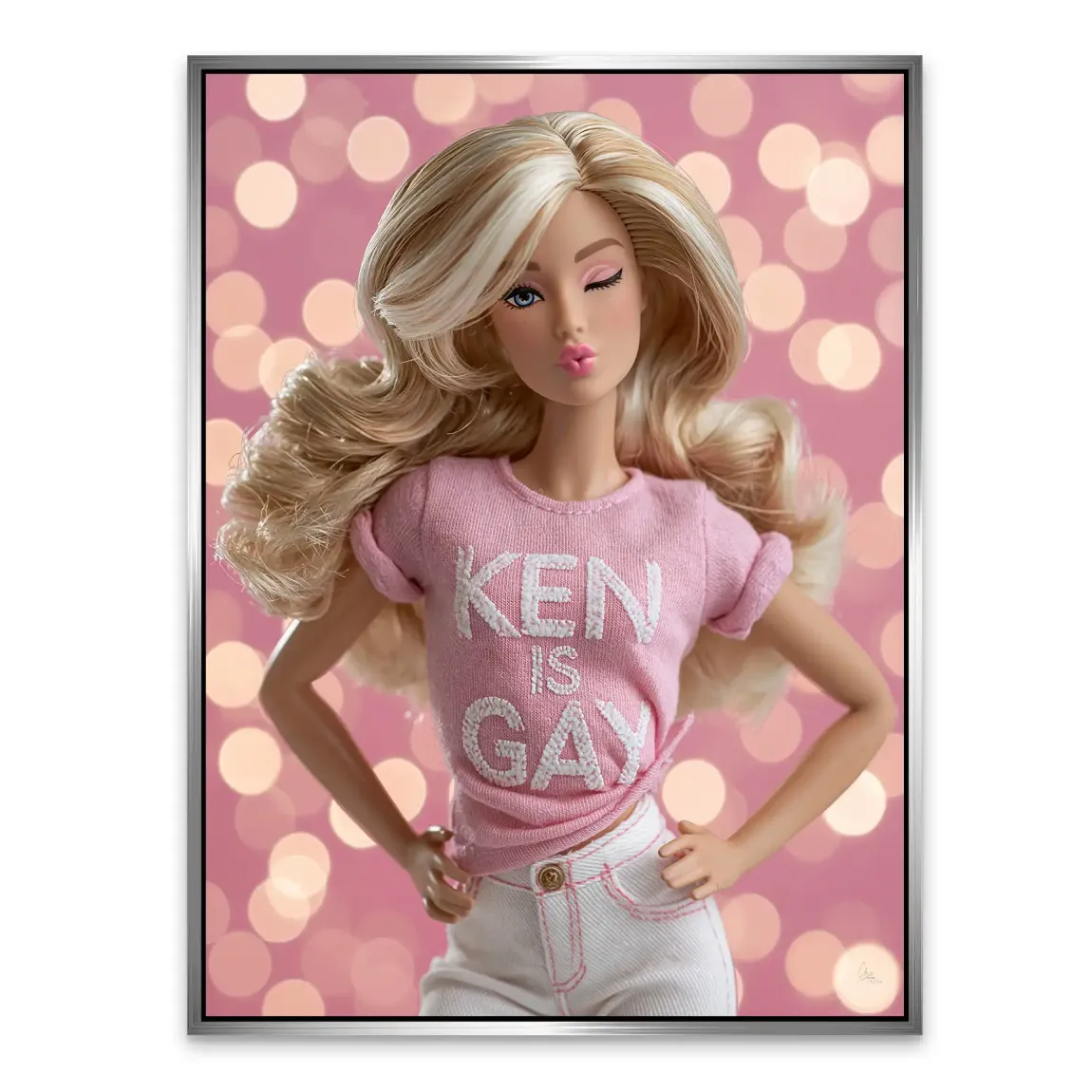 Barbie Ken is Gay Alu Dibond Wandbild