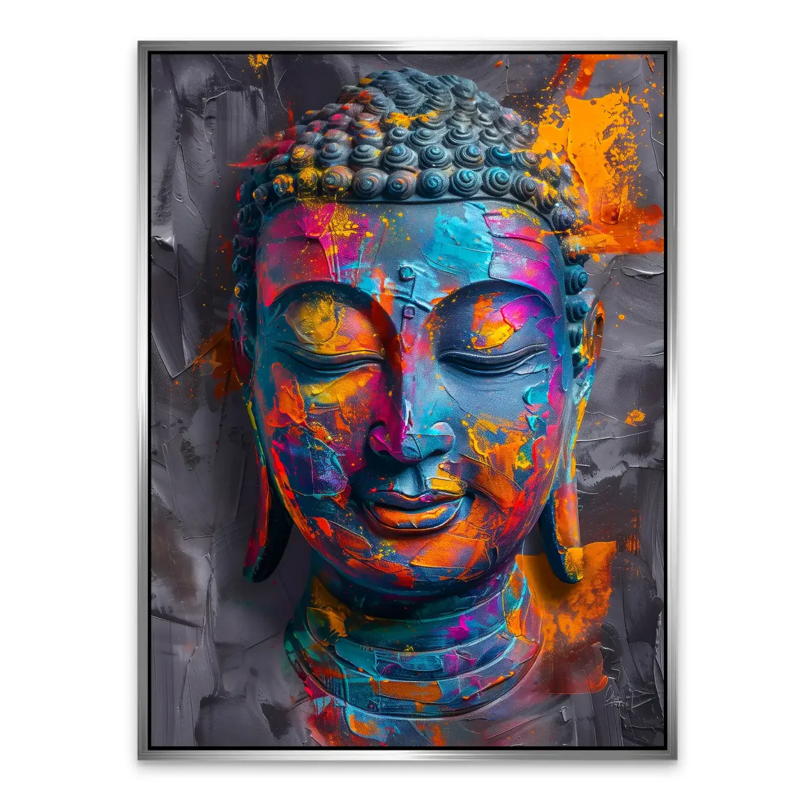 Buddha Farbpoesie Alu Dibond Wandbild