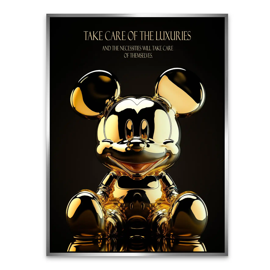 Micky Gold Pop Art AluDibond Bild INGALERIE