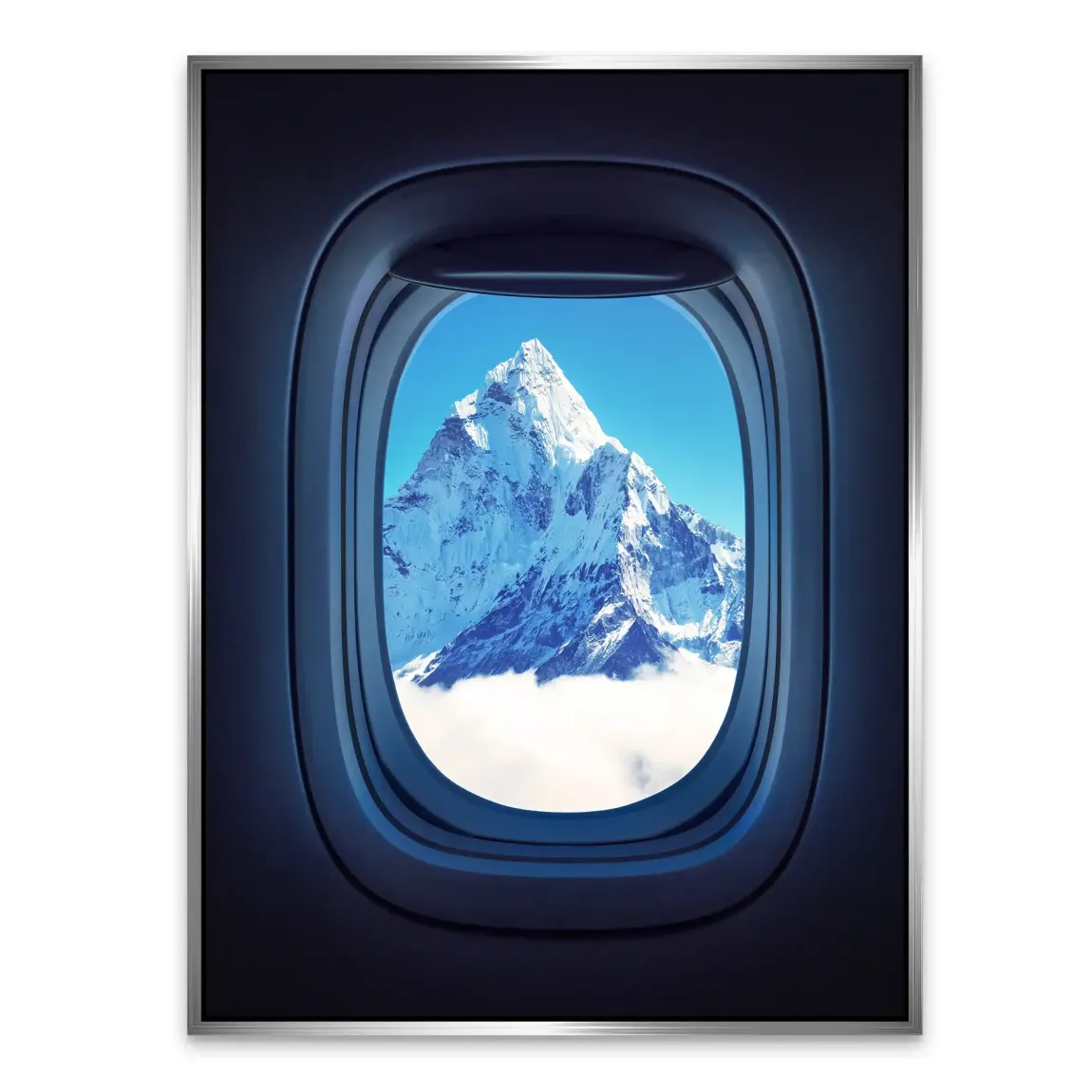 Flugzeugfenster Mount Everest Alu Dibond Bild