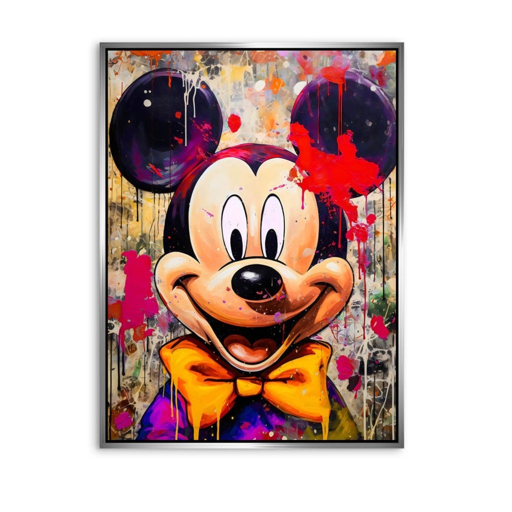 Micky Maus Abstrakt Style AluDibond Bild INGALERIE