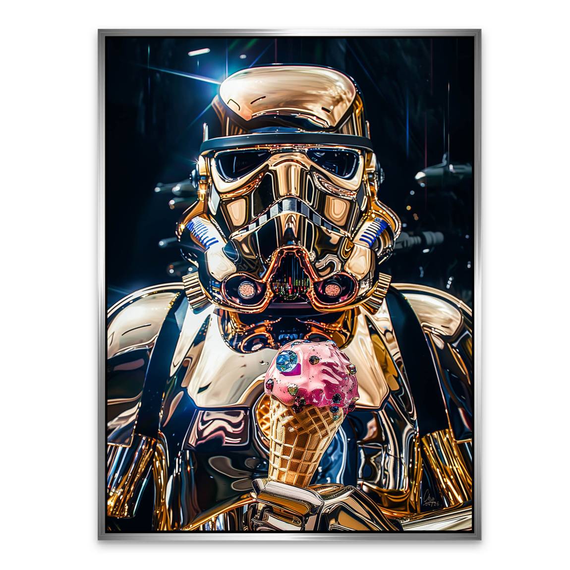 Stormtrooper Gold Alu Dibond Wandbild