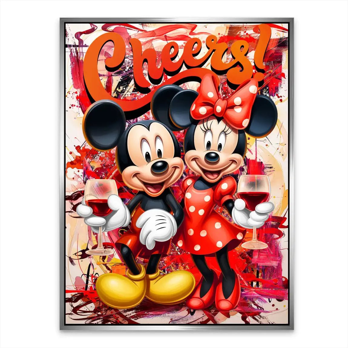 Micky u. Minnie Cheers Alu Dibond Bild INGALERIE