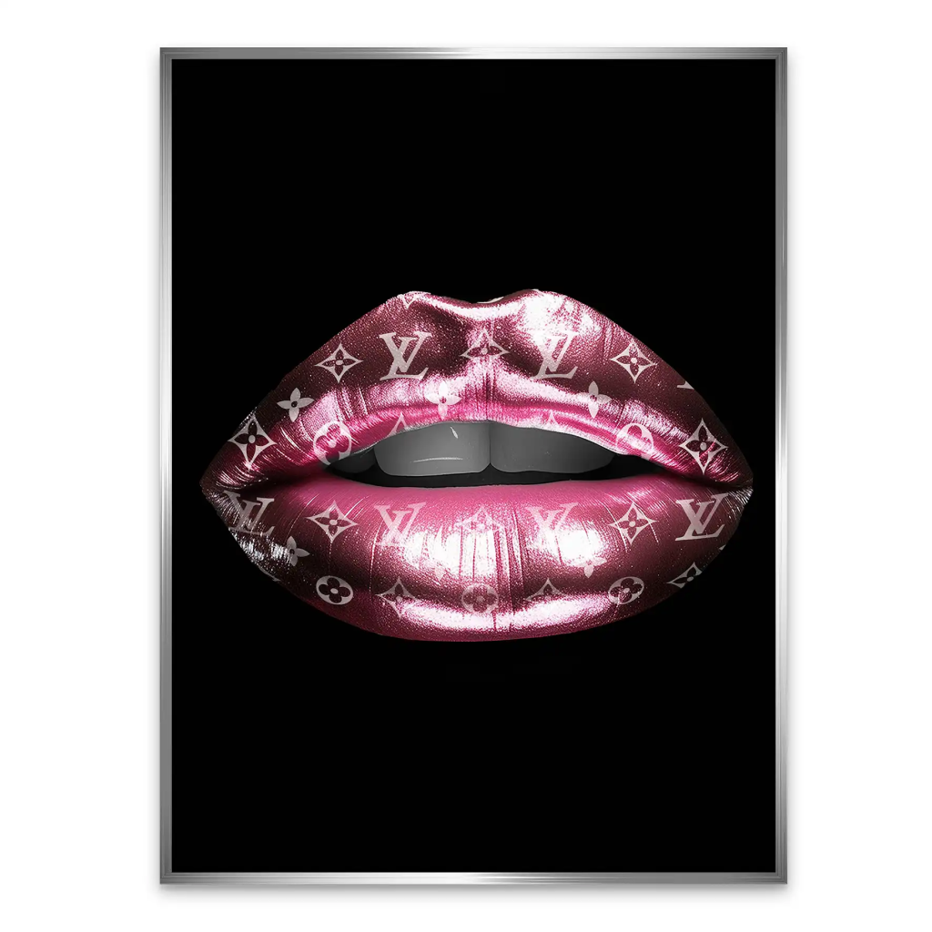 Vuitton Metallic Lips AluDibond Bild INGALERIE