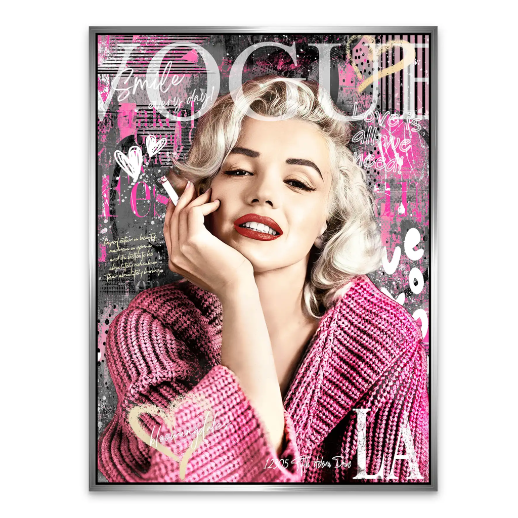 Pop Art Marilyn Monroe Vogue AluDibond Bild INGALERIE