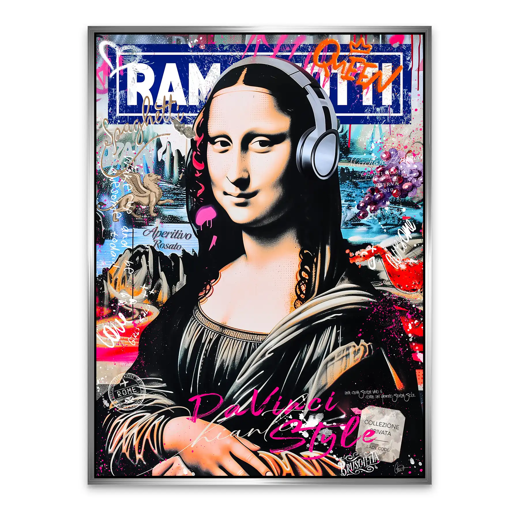 Mona Lisa Pop Art AluDibond Bild INGALERIE