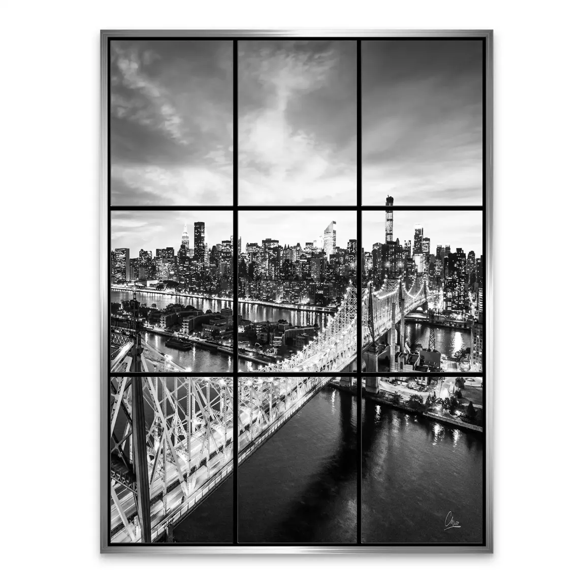 Bridge Lights New York Alu Dibond Bild