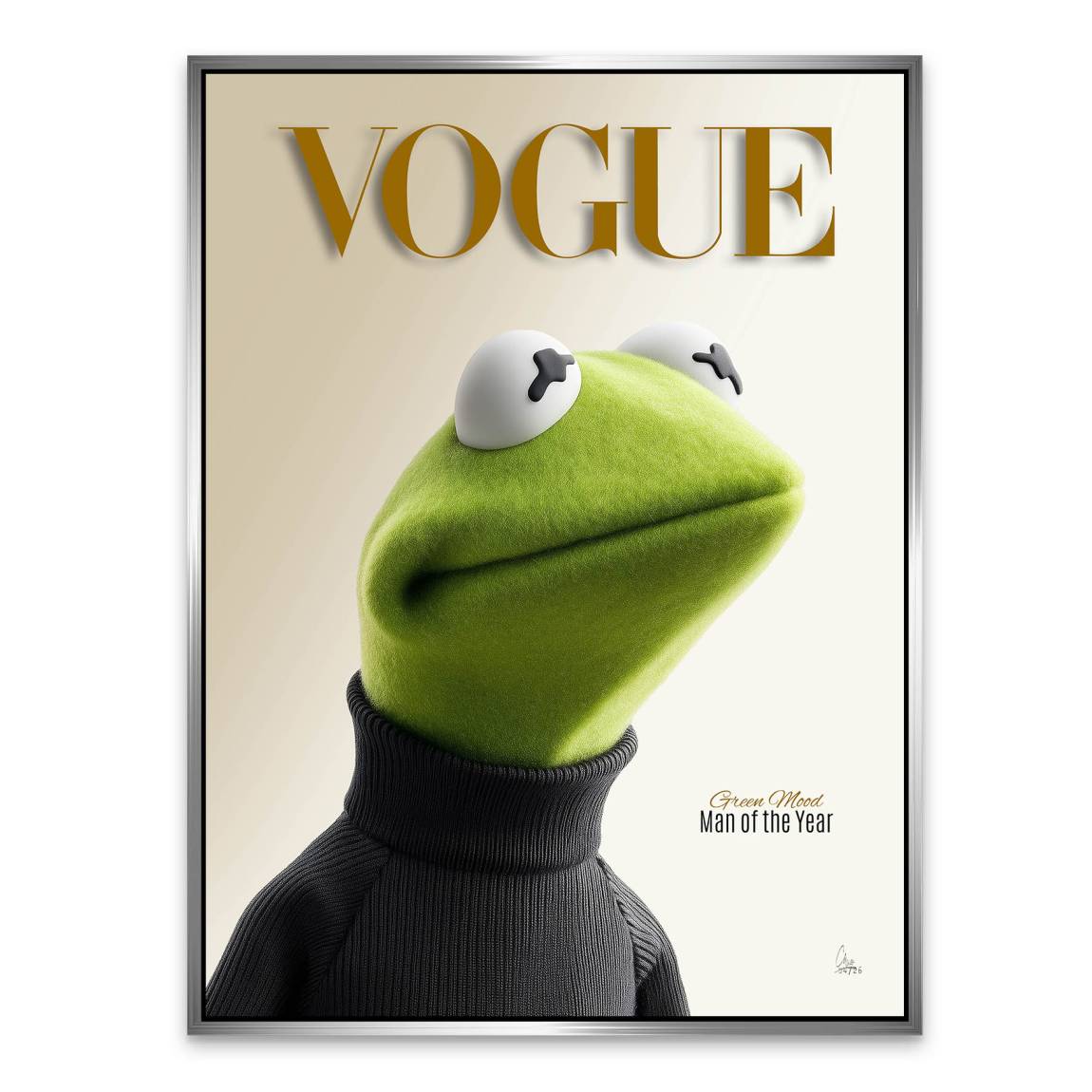 Kermit Couture Alu Dibond Wandbild