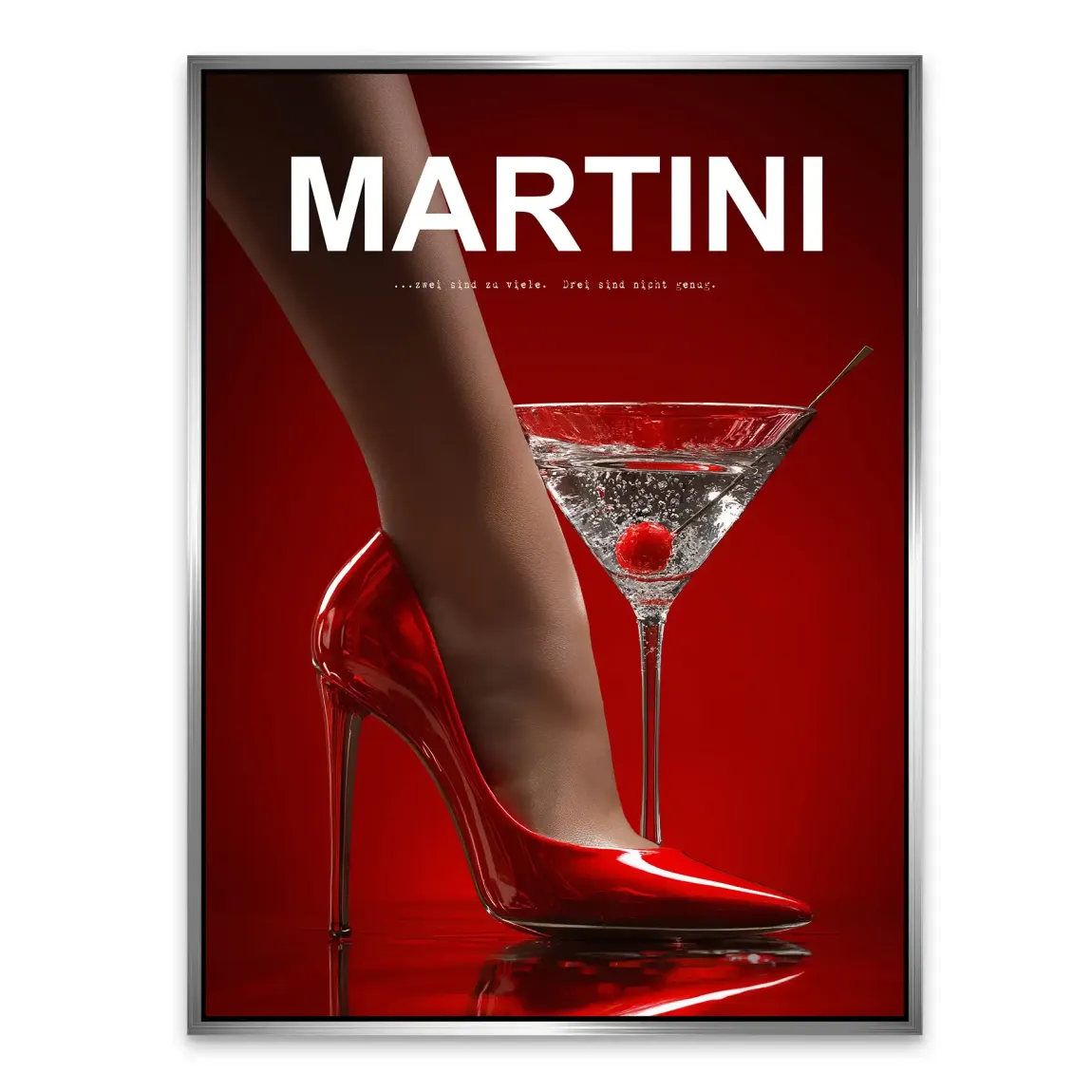 Martini Red Desire Alu Dibond Bild