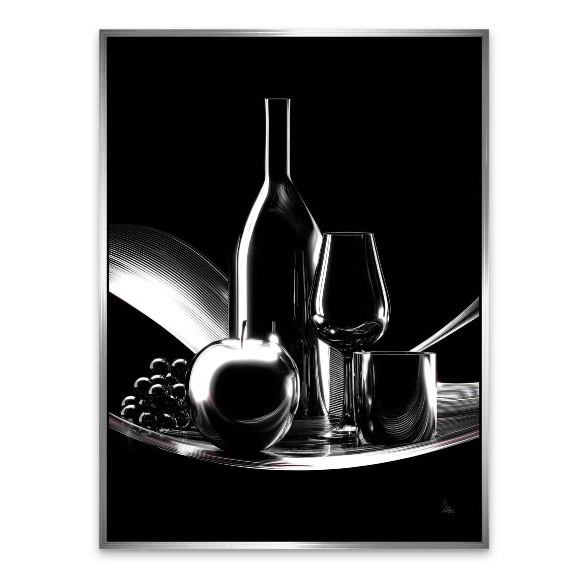 Wein Noir Alu Dibond Wandbild