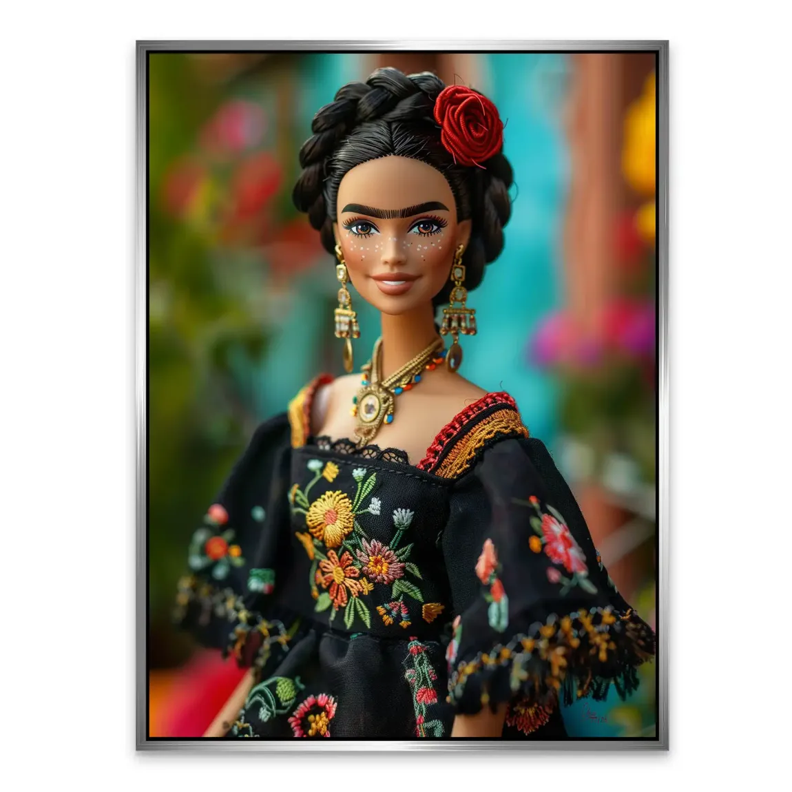 Frida Barbie Smile Alu Dibond Bild