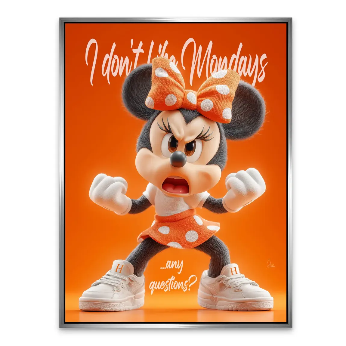 Monday Mood Minnie Maus Alu Dibond Bild