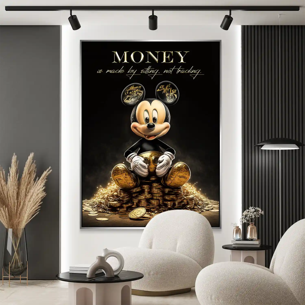 Micky Gold Motivation AluDibond Bild INGALERIE