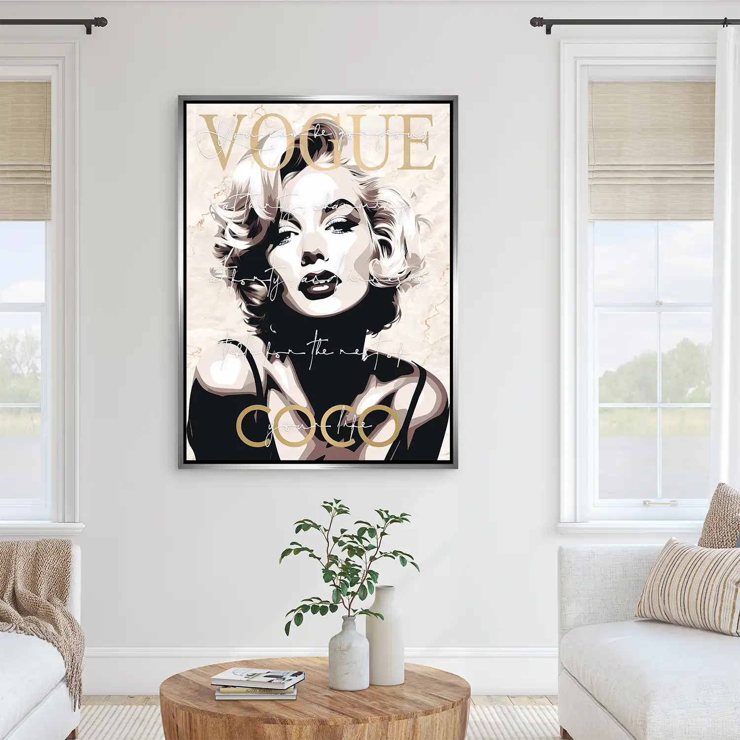 Marilyn Monroe Vogue Coco AluDibond Bild INGALERIE