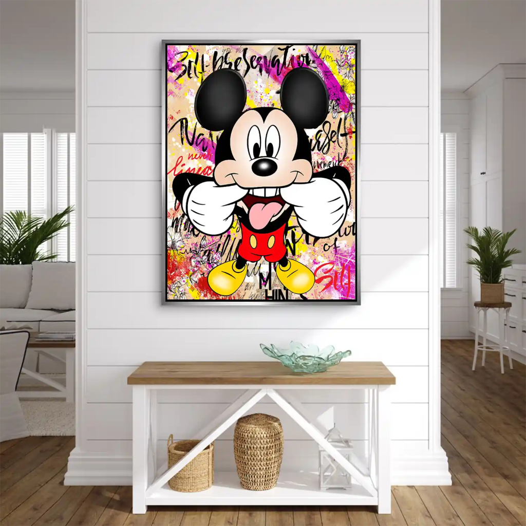 Micky Smile Pop Art AluDibond Bild INGALERIE