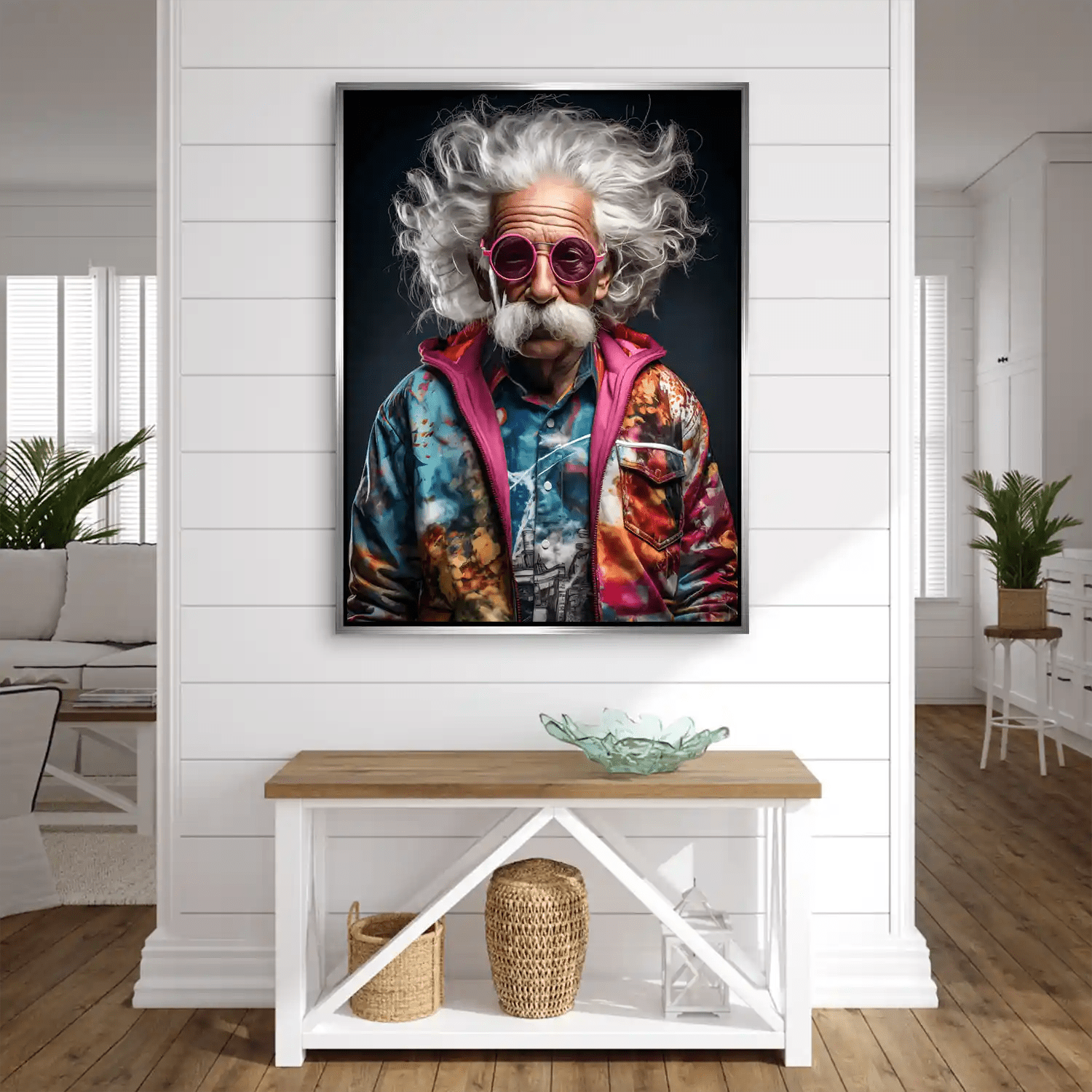 Einstein Hipster Style AluDibond Bild INGALERIE