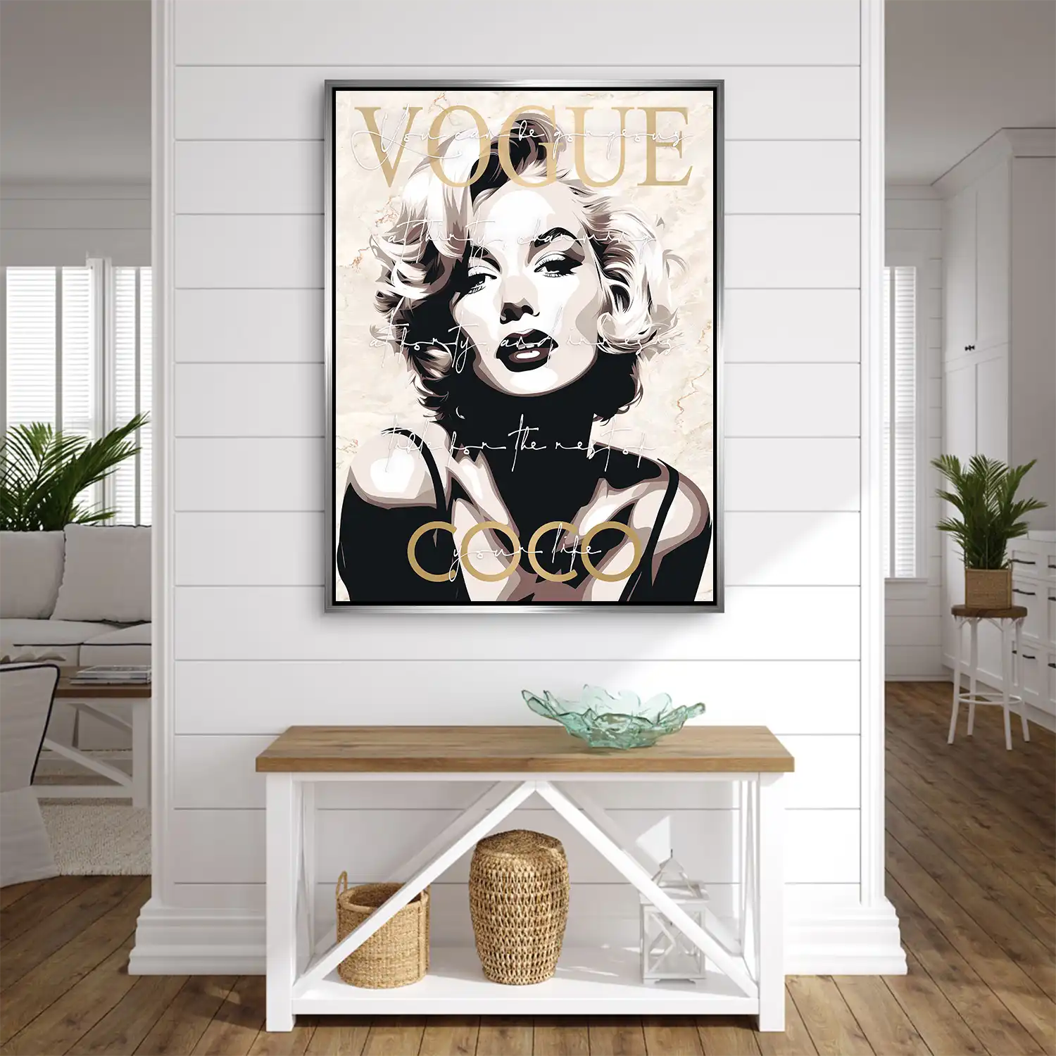 Marilyn Monroe Vogue Coco AluDibond Bild INGALERIE