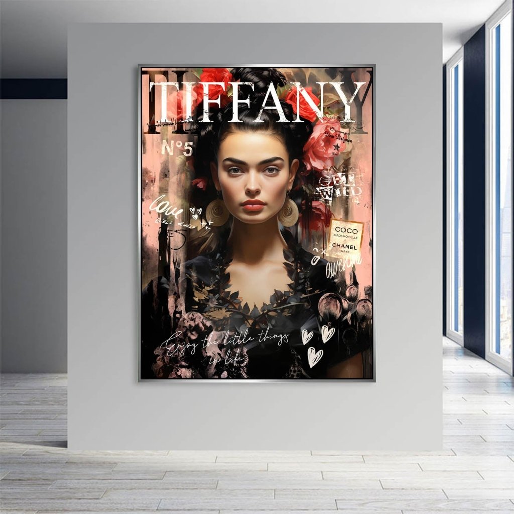 Frida Kahlo Tiffany Pop Art AluDibond Bild INGALERIE