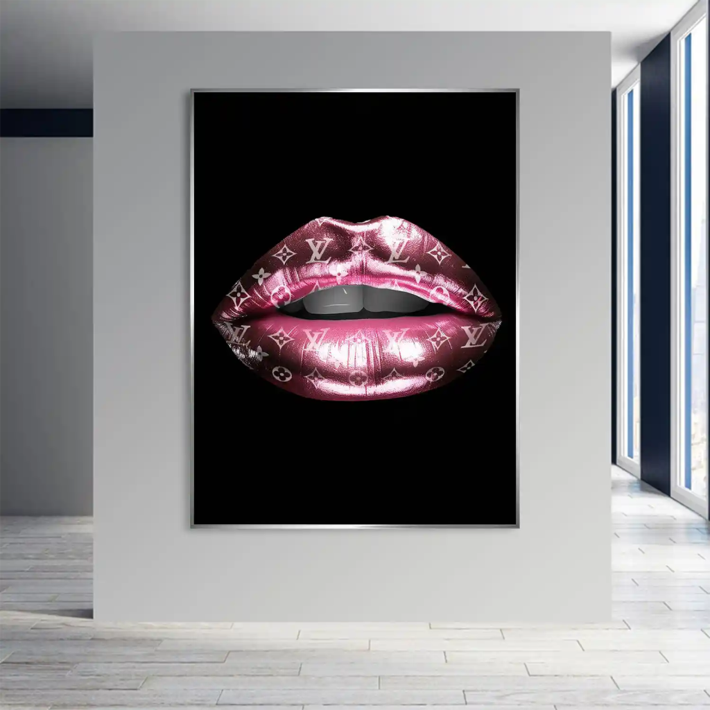 Vuitton Metallic Lips AluDibond Bild INGALERIE