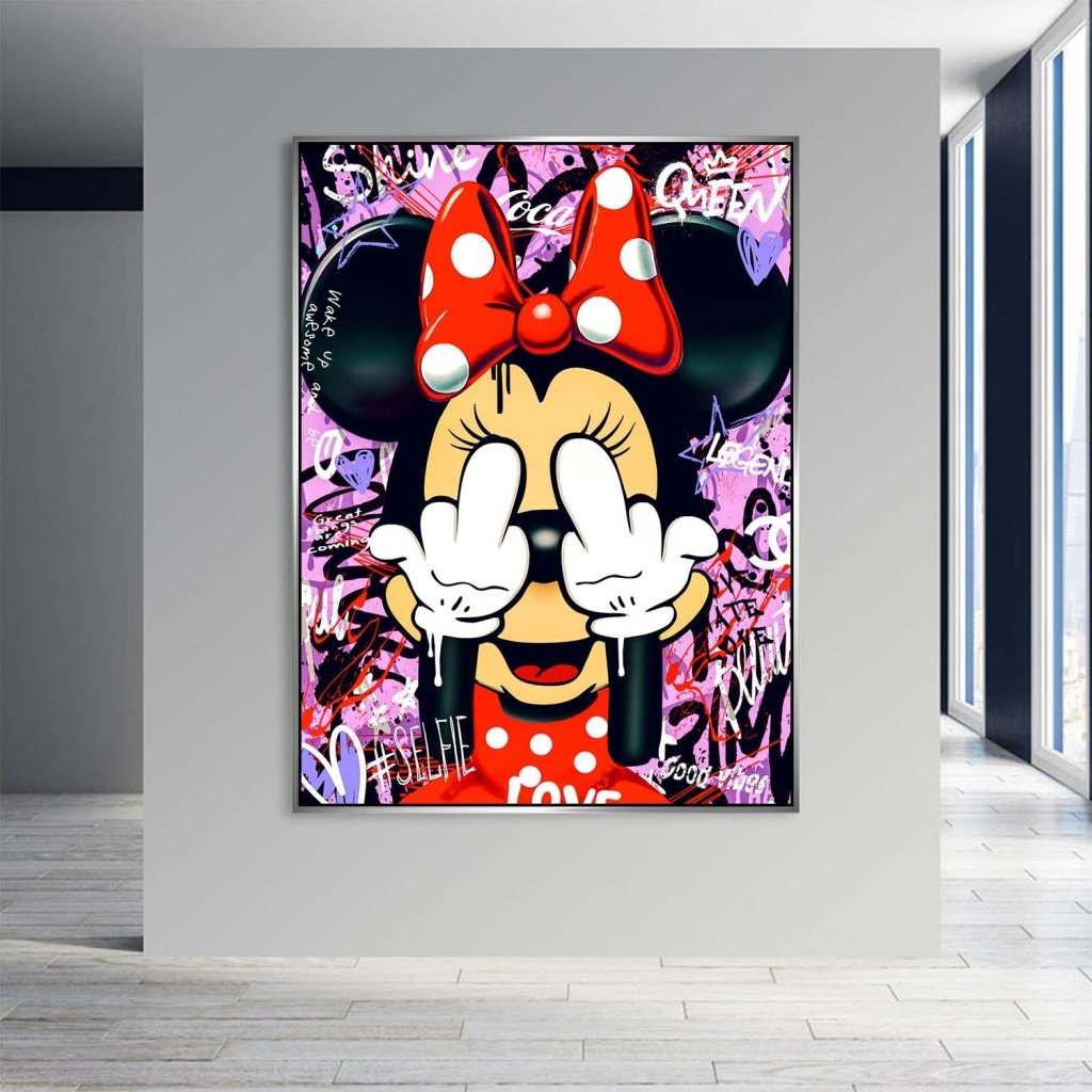 Bad Minnie Street Art AluDibond Bild INGALERIE