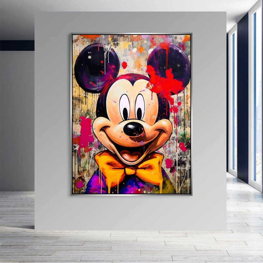 Micky Maus Abstrakt Style AluDibond Bild INGALERIE