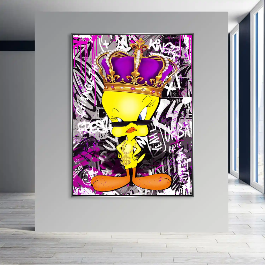 Pop Art Tweety King Aludibond Bild INGALERIE