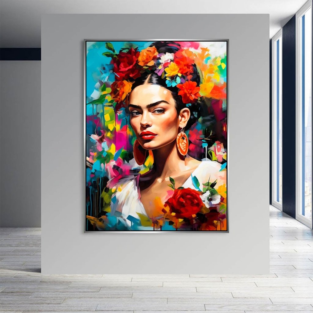 Frida Kahlo Flower AluDibond Bild INGALERIE