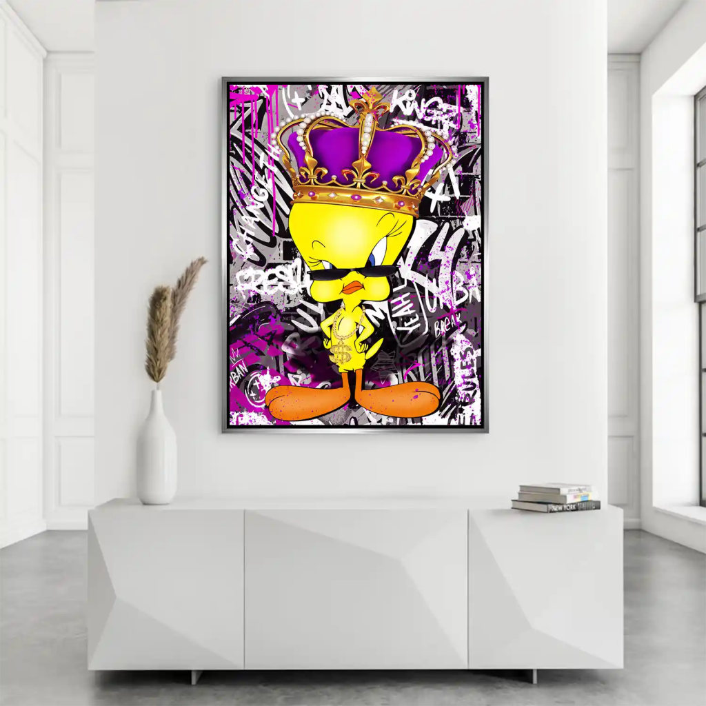 Pop Art Tweety King Aludibond Bild INGALERIE