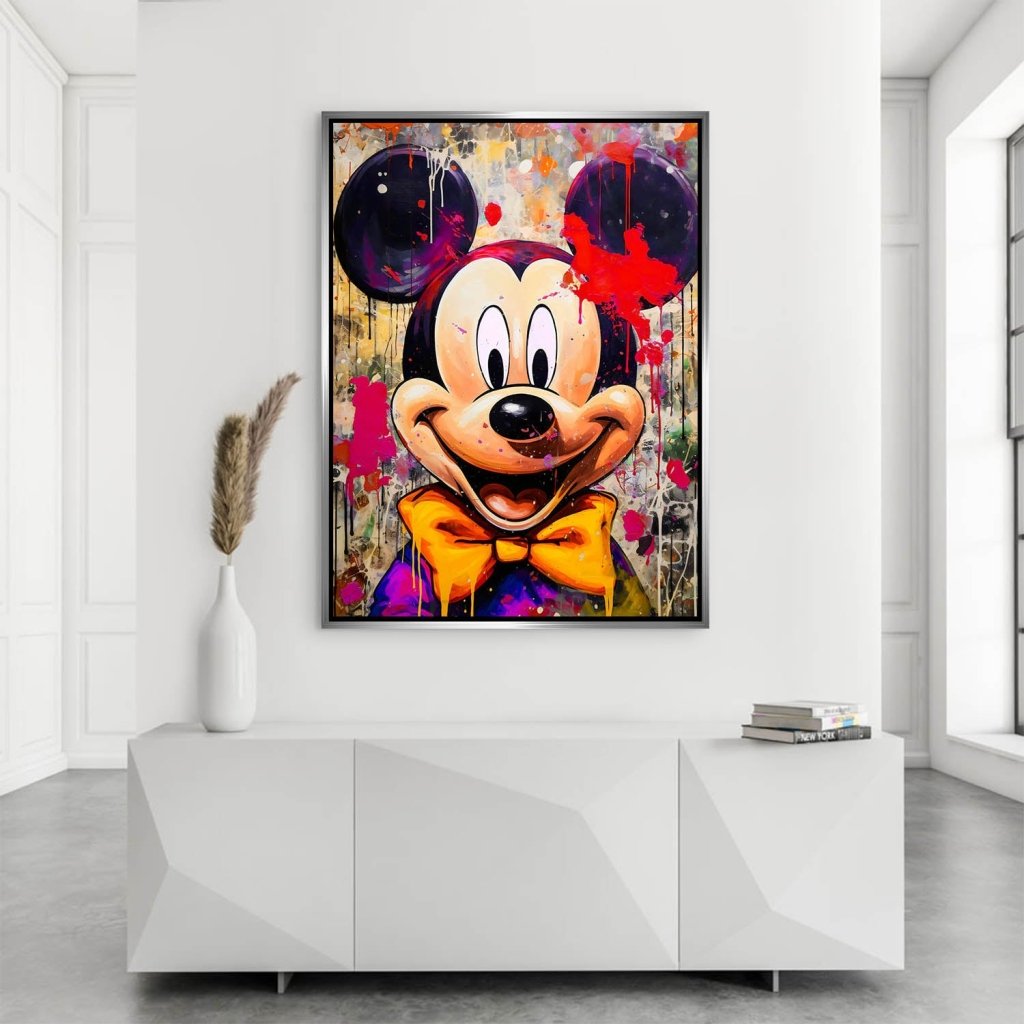 Micky Maus Abstrakt Style AluDibond Bild INGALERIE