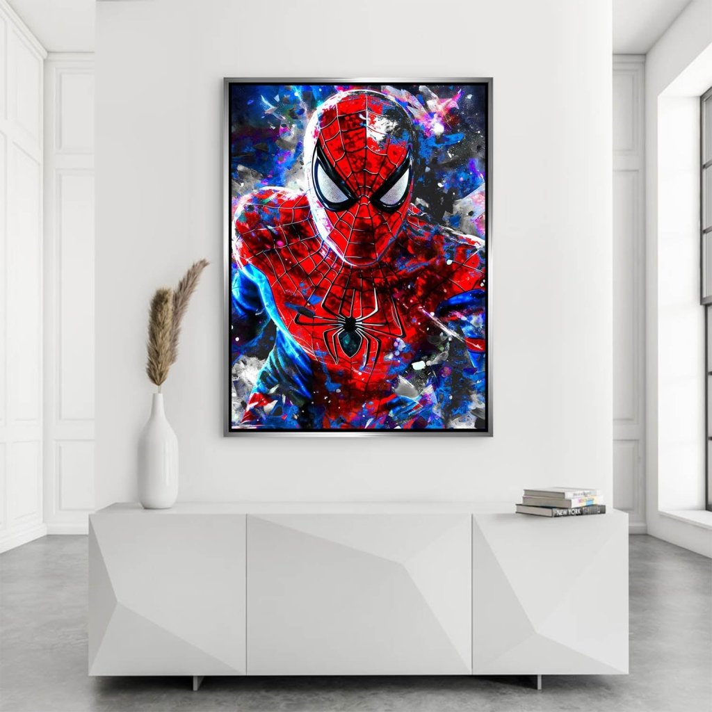 Spiderman Abstrakt Style Aludibond Bild INGALERIE