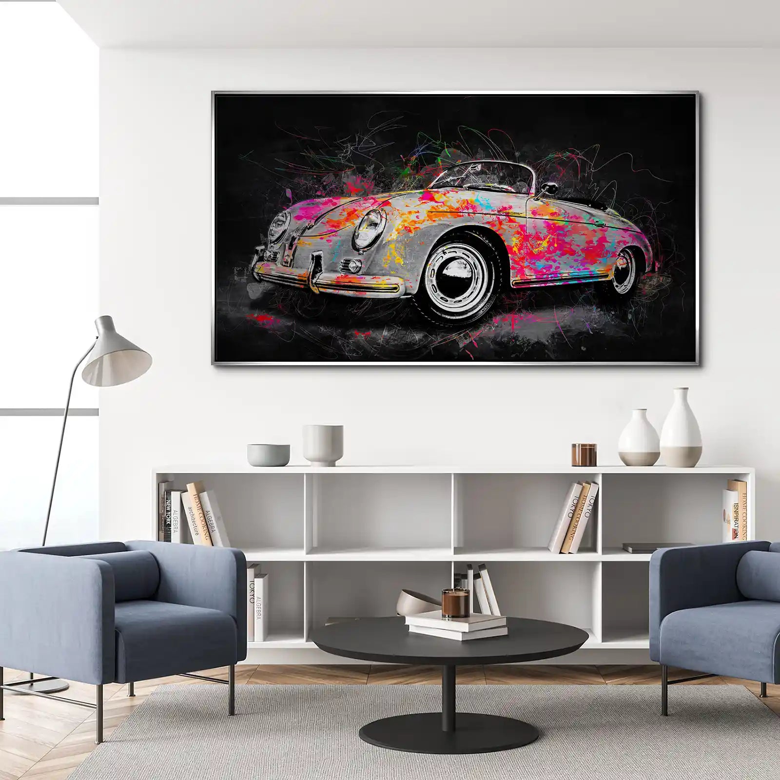 Porsche Speedster Pop Art Style Alu Gebürstet INGALERIE