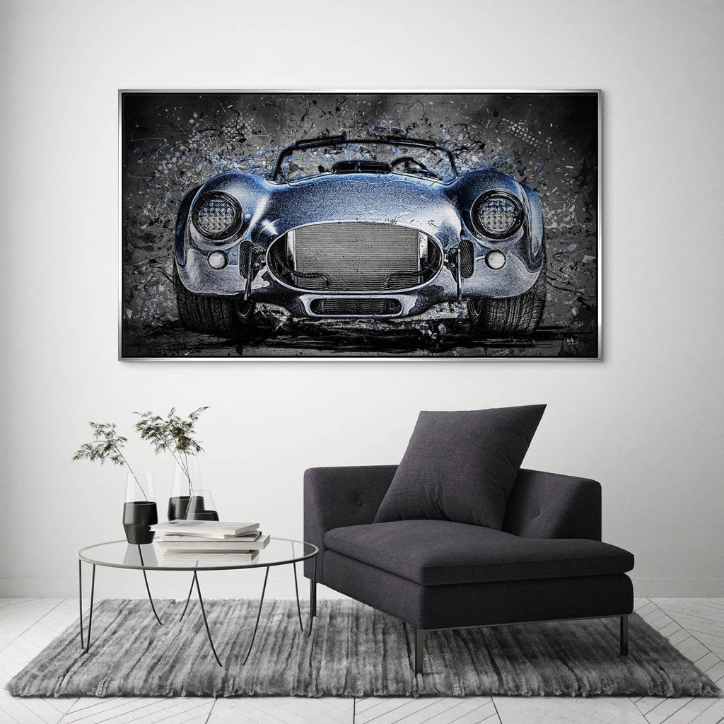 AC Cobra Abstrakt Blue Alu Gebürstet Bild INGALERIE