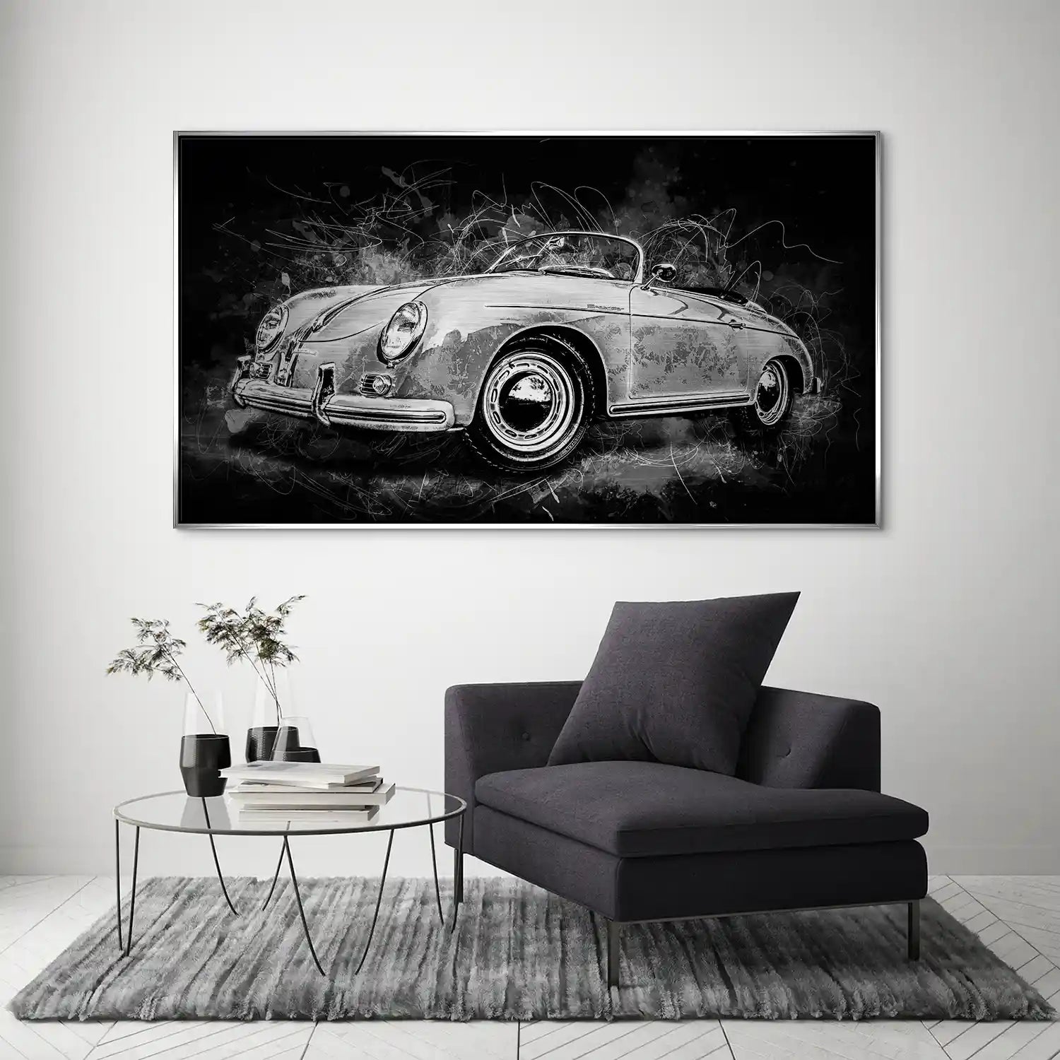 Porsche Speedster Black Style Alu Gebürstet INGALERIE