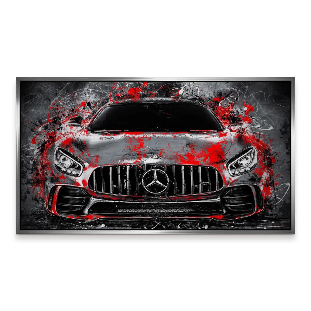 Mercedes AMG GT Abstrakt Style Alu Gebürstet Bild INGALERIE