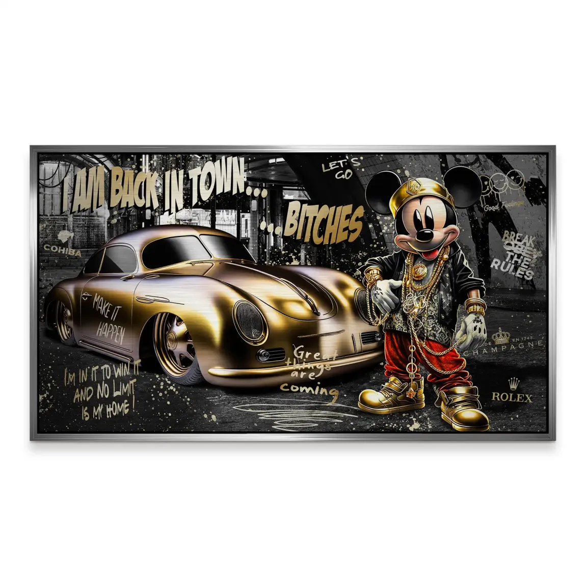 Mickey Gold 356 Porsche Alu Gebürstet