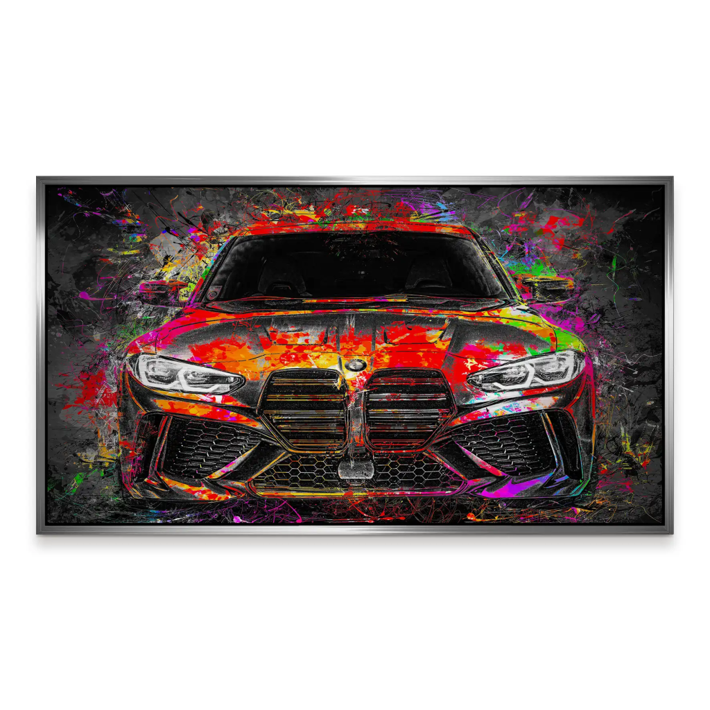 BMW M4 Pop Art Style Alu Gebürstet INGALERIE