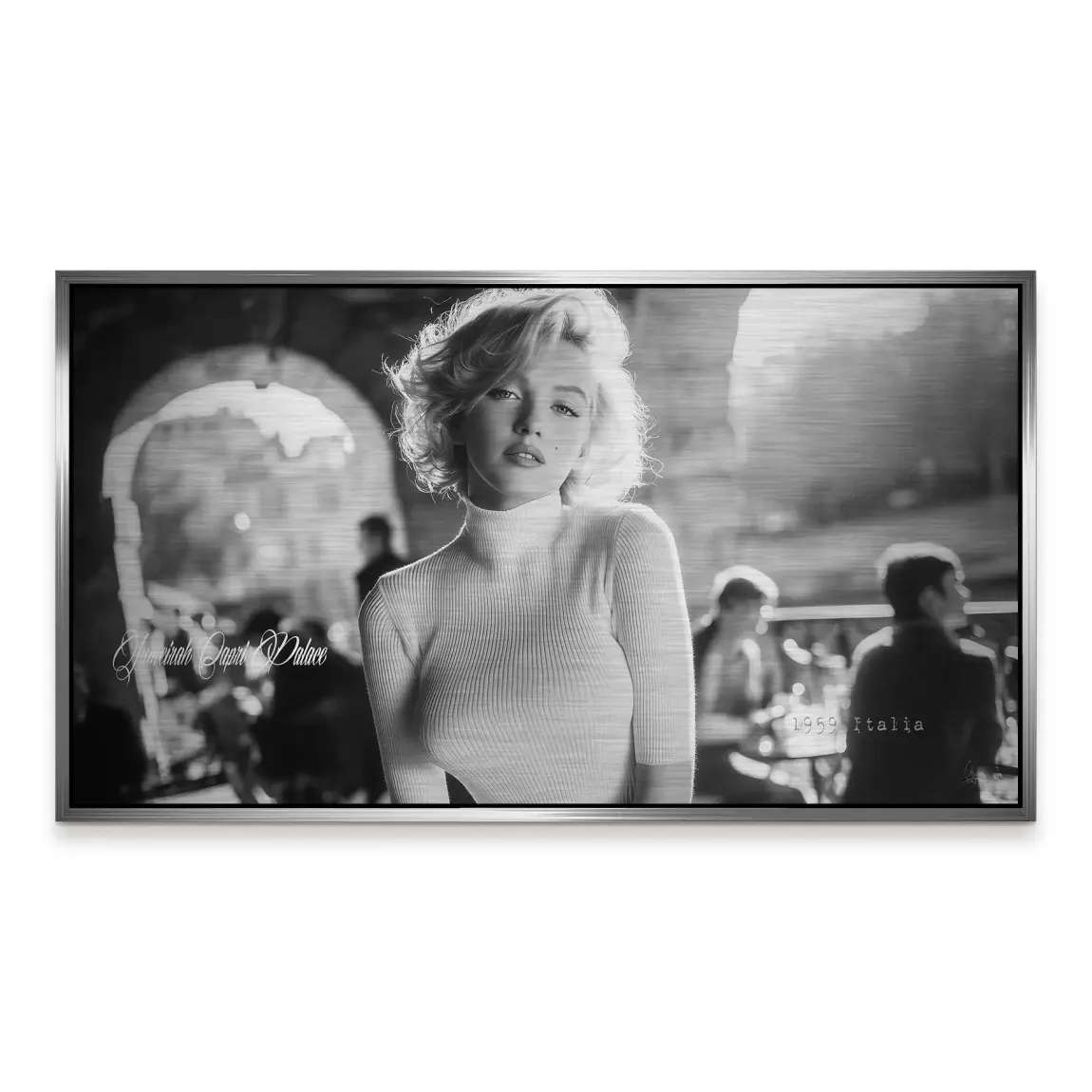 Marilyn Monroe Italia Aluminiumbild gebürstet