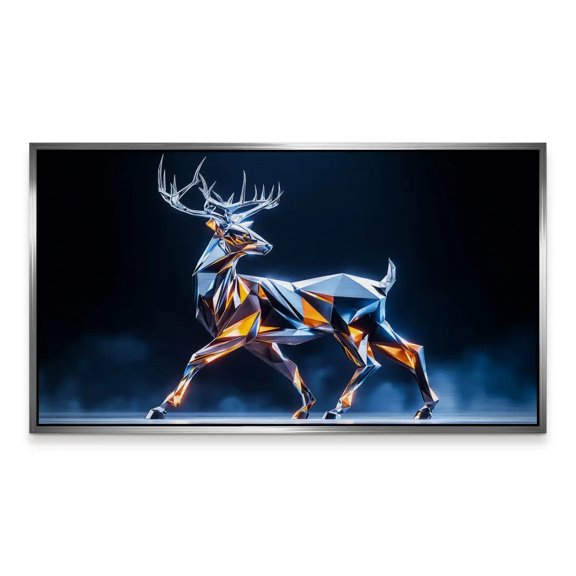 Kristall Hirsch Alu Gebürstet