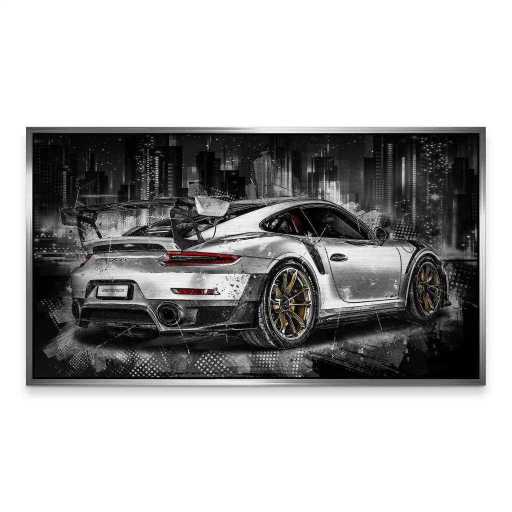 Porsche GT2 RS Abstrakt Alu Gebürstet INGALERIE