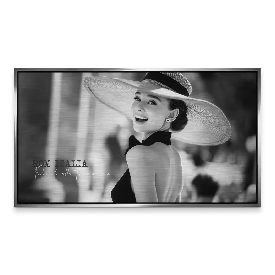 Audrey Hepburn Italia Alu Gebürstet