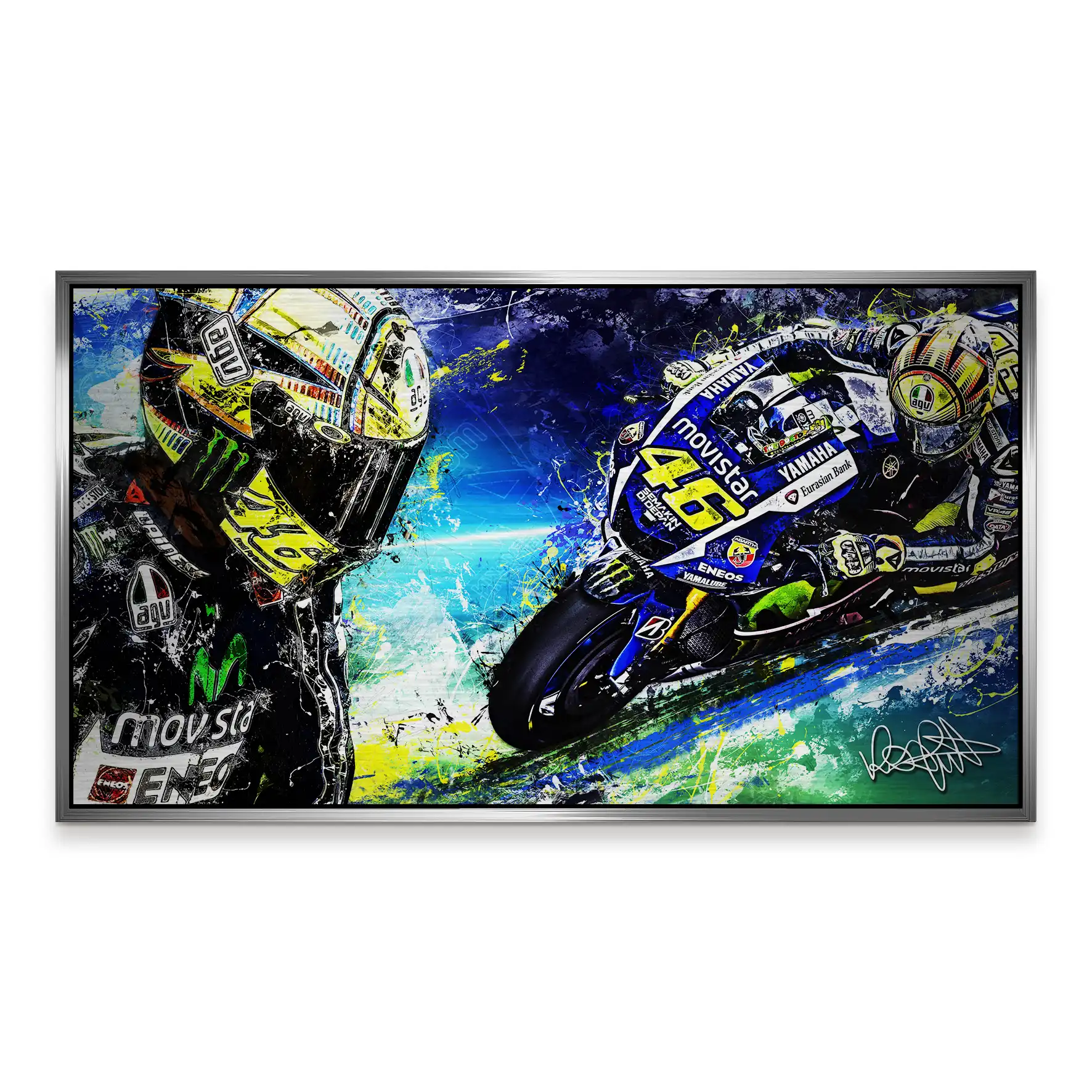 Rossi Moto Art Alu Gebürstet INGALERiE