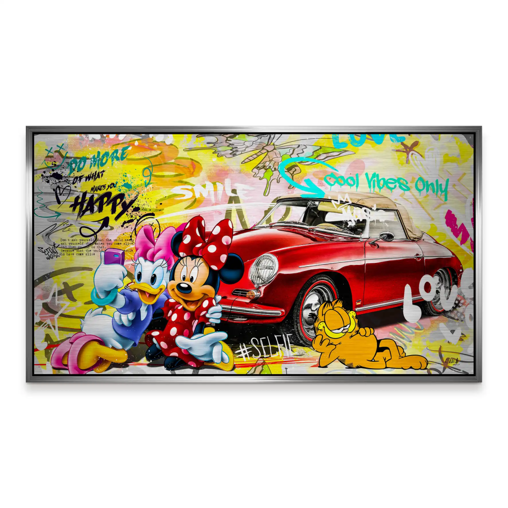 Minnie Speedster 356 Pop Art Style Alu Gebürstet INGALERIE